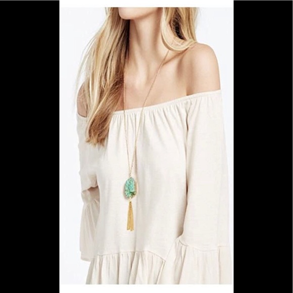 🔥LONG GOLD BOHEMIAN NECKLACE 🌻NWT🏷 - Picture 5 of 10